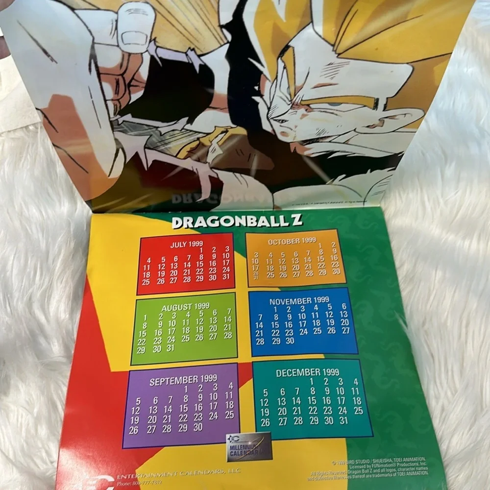 Dragon Ball Z 2000 18 Month Year Vintage Calendar